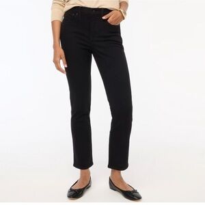 J.Crew Essential Straight Jean in All-Day Stretch Petites Black Denim‎ Women 32P